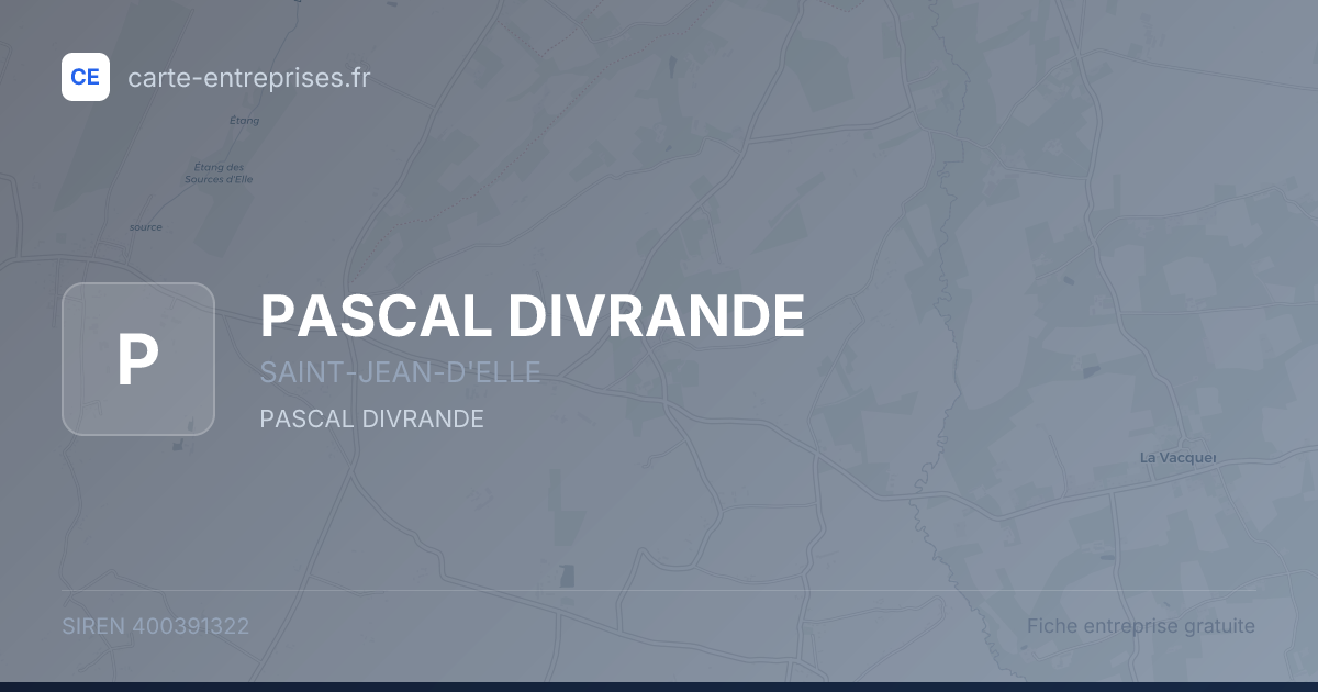 PASCAL DIVRANDE — 400391322 — fiche entreprise