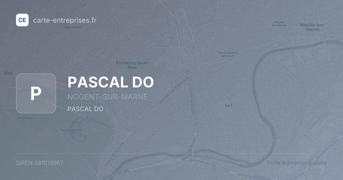 PASCAL DO — 381019967 — fiche entreprise