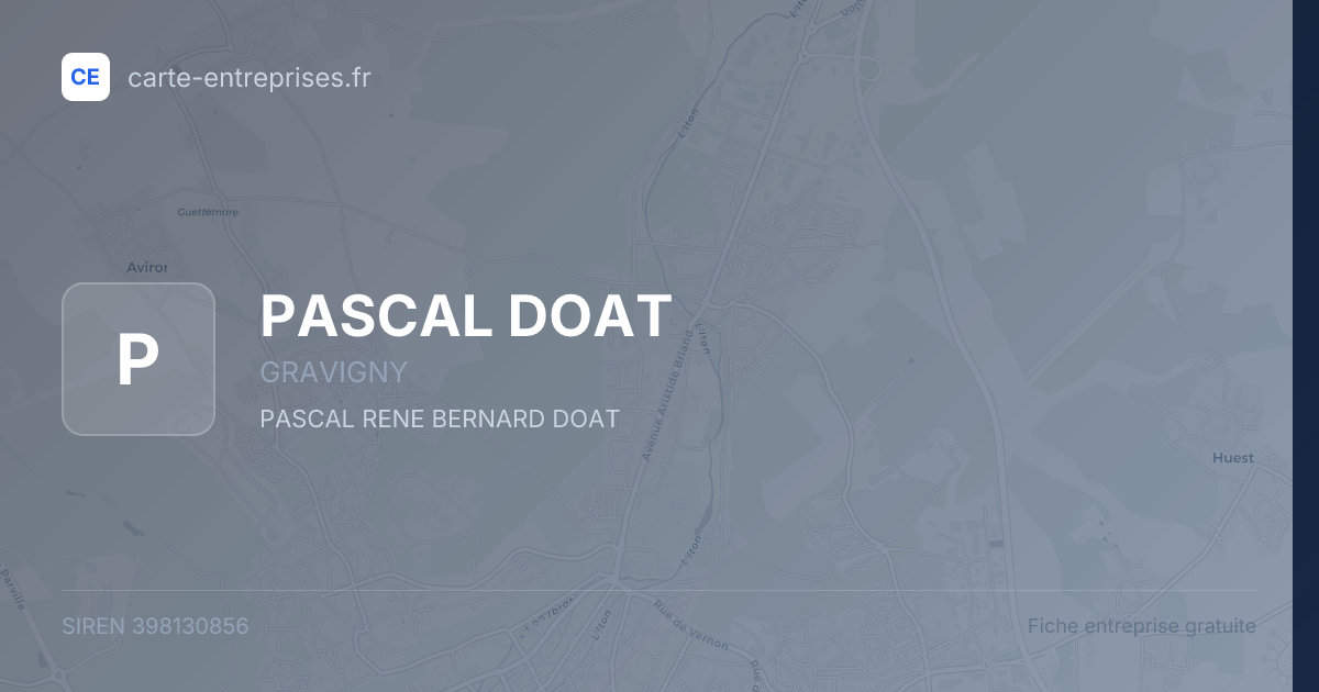 PASCAL DOAT — 398130856 — fiche entreprise