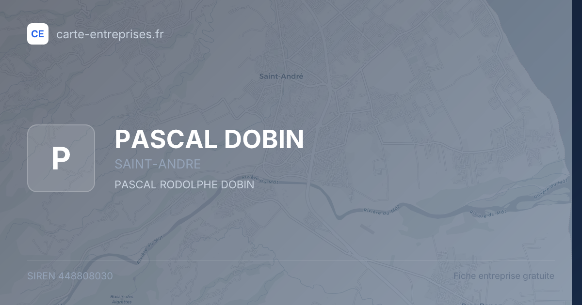 PASCAL DOBIN — 448808030 — fiche entreprise