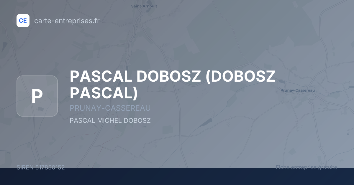 PASCAL DOBOSZ (DOBOSZ PASCAL) — 517850152 — fiche entreprise