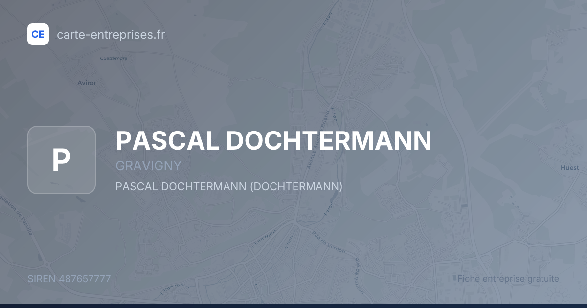 PASCAL DOCHTERMANN — 487657777 — fiche entreprise