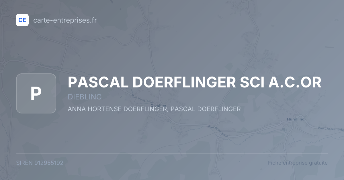 PASCAL DOERFLINGER SCI A.C.OR — 912955192 — fiche entreprise