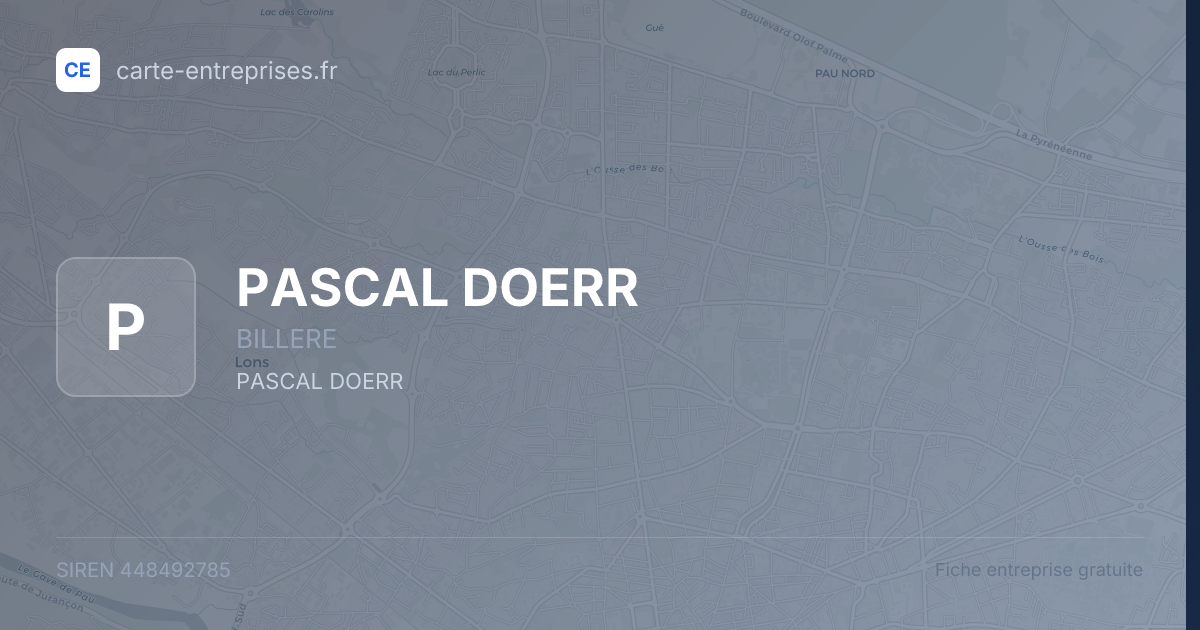 PASCAL DOERR — 448492785 — fiche entreprise