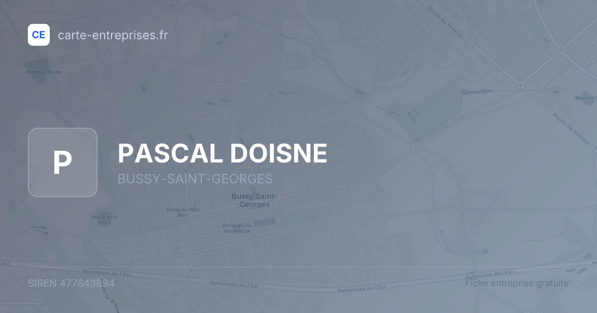 PASCAL DOISNE — 477643894 — fiche entreprise