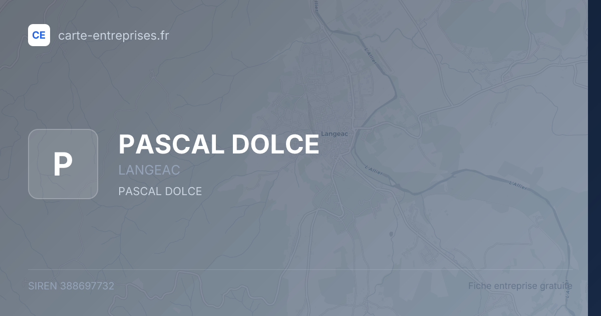 PASCAL DOLCE — 388697732 — fiche entreprise