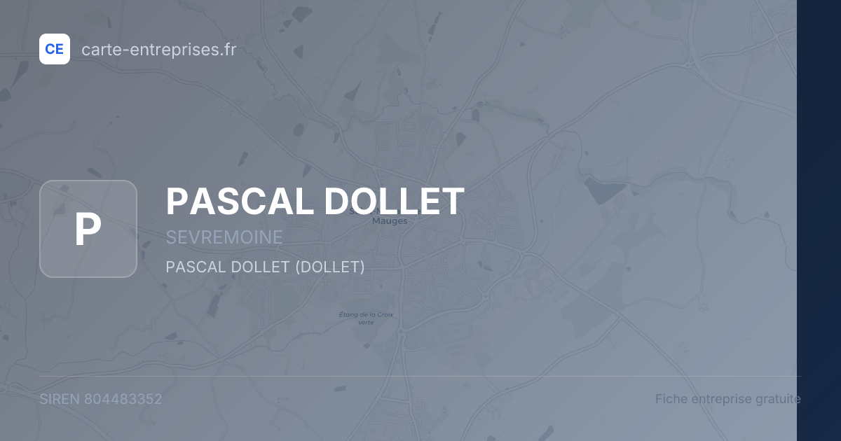PASCAL DOLLET — 804483352 — fiche entreprise