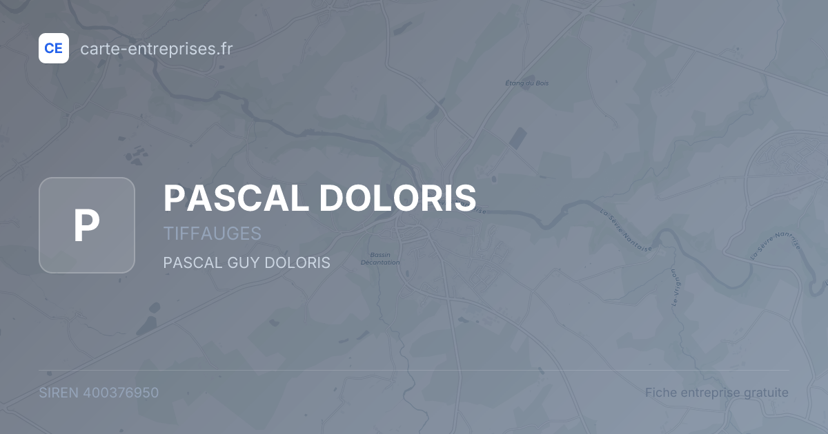 PASCAL DOLORIS — 400376950 — fiche entreprise