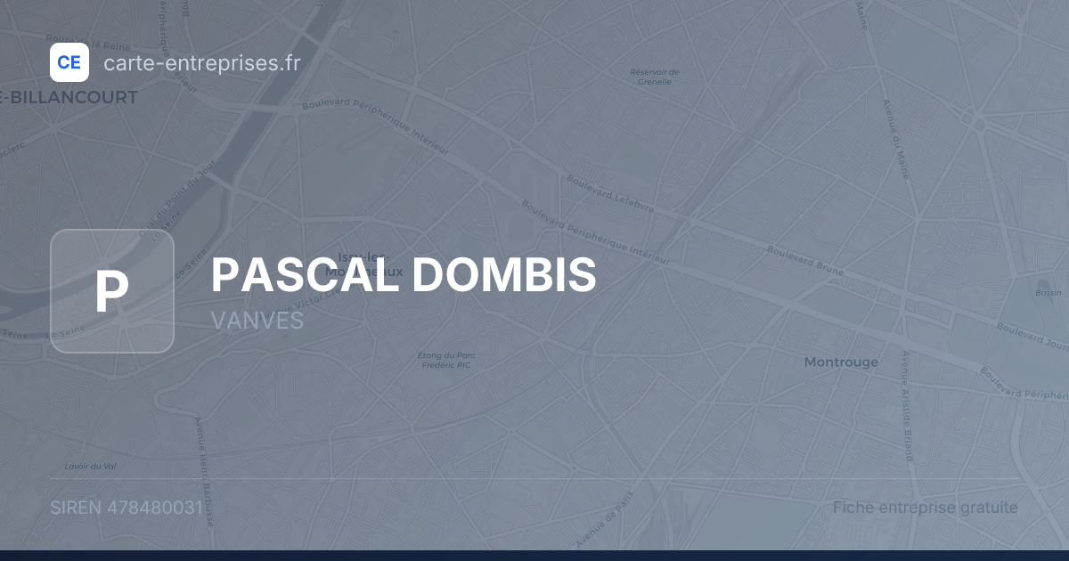 PASCAL DOMBIS — 478480031 — fiche entreprise