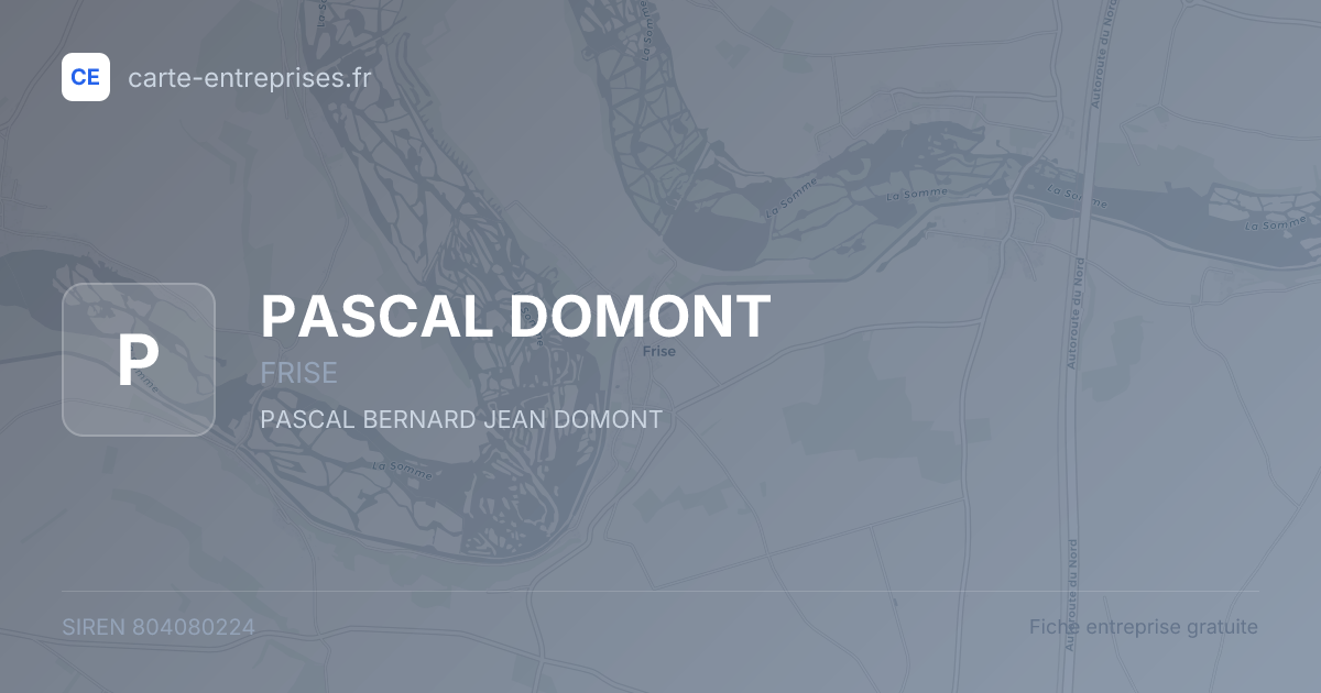 PASCAL DOMONT — 804080224 — fiche entreprise