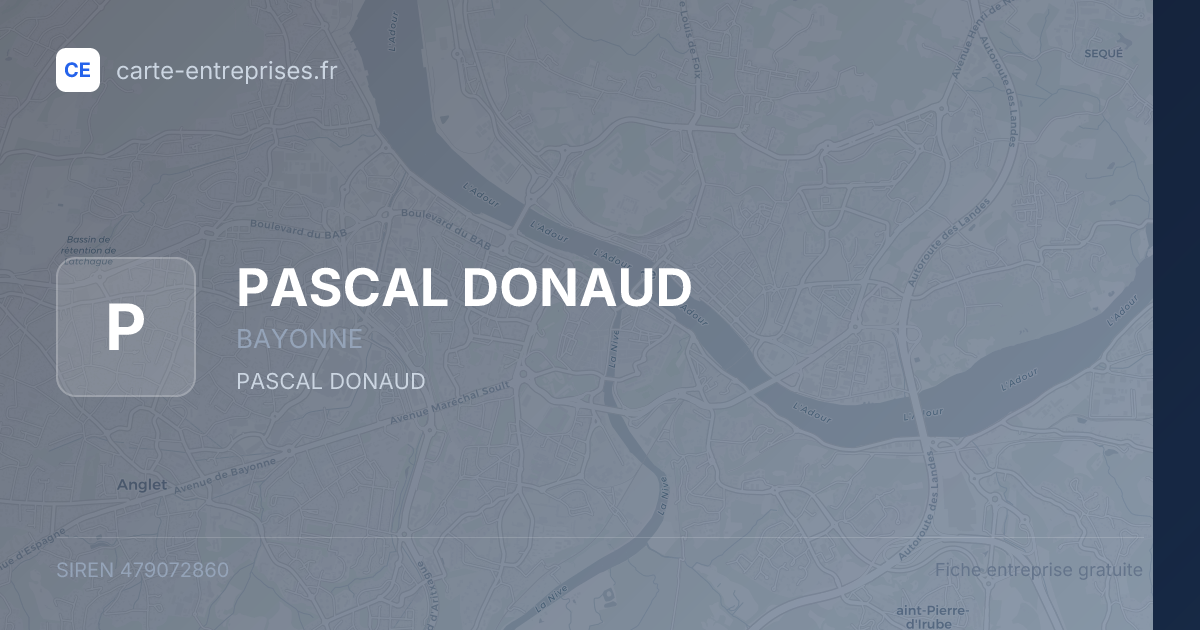 PASCAL DONAUD — 479072860 — fiche entreprise