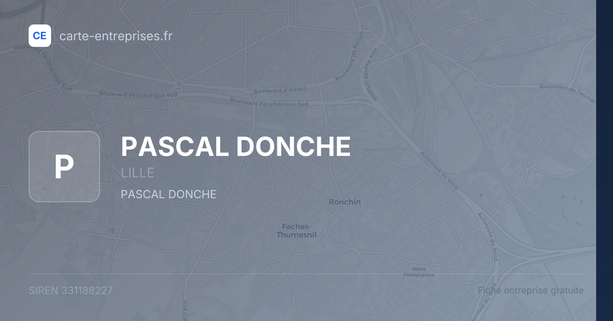 PASCAL DONCHE — 331188227 — fiche entreprise