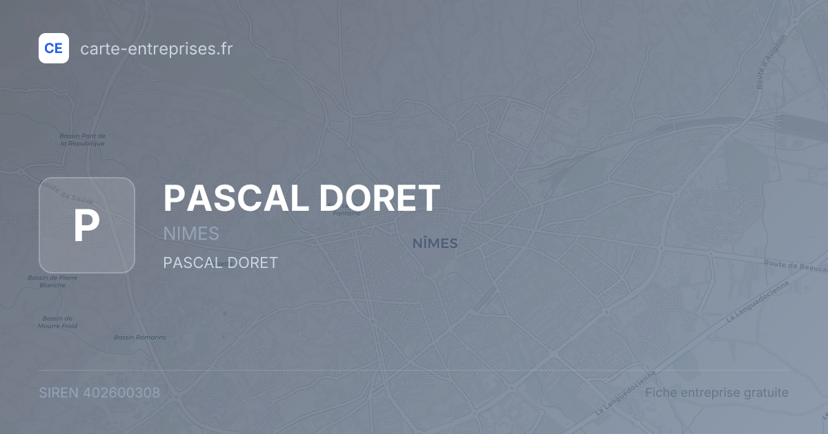 PASCAL DORET — 402600308 — fiche entreprise