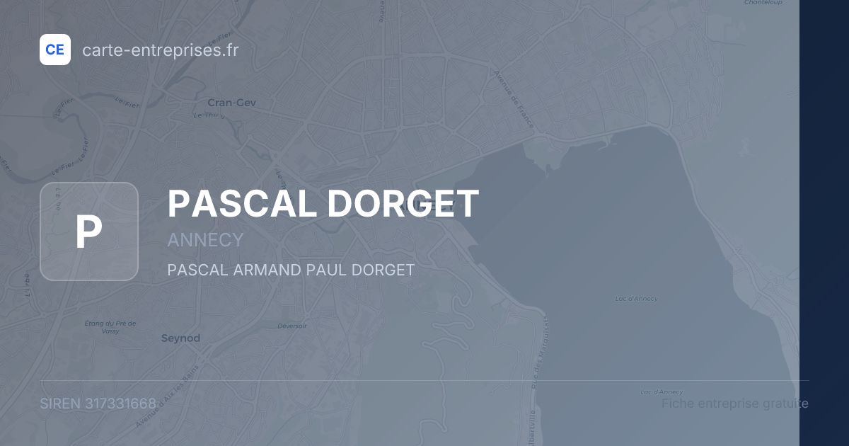 PASCAL DORGET — 317331668 — fiche entreprise