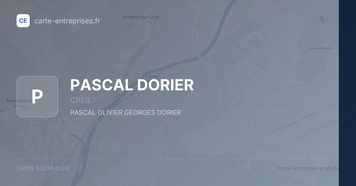 PASCAL DORIER — 320344559 — fiche entreprise