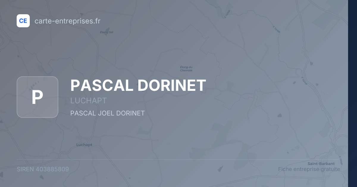 PASCAL DORINET — 403885809 — fiche entreprise