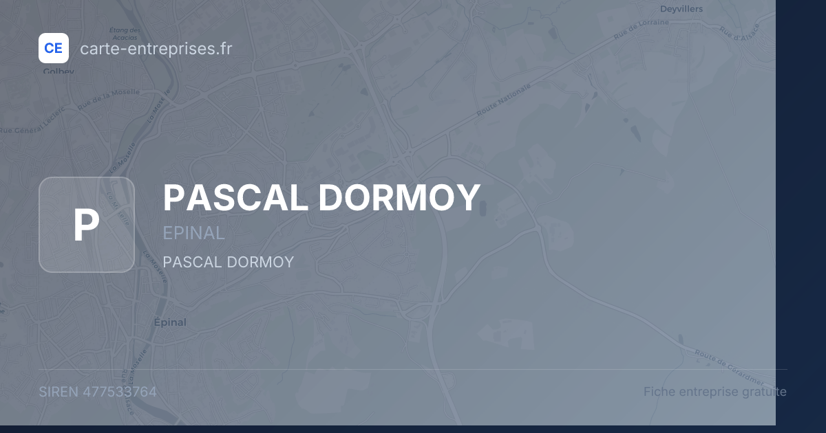 PASCAL DORMOY — 477533764 — fiche entreprise