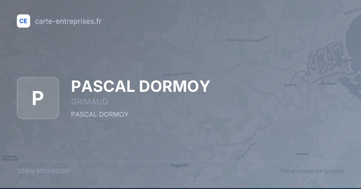 PASCAL DORMOY — 950449256 — fiche entreprise