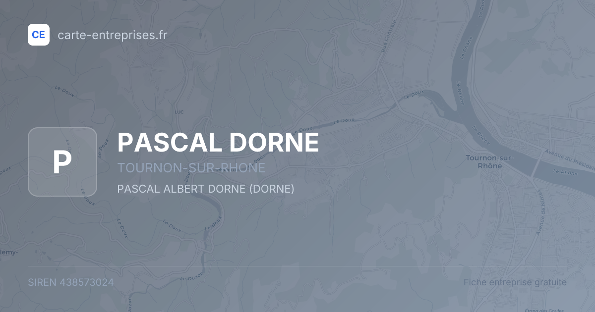 PASCAL DORNE — 438573024 — fiche entreprise