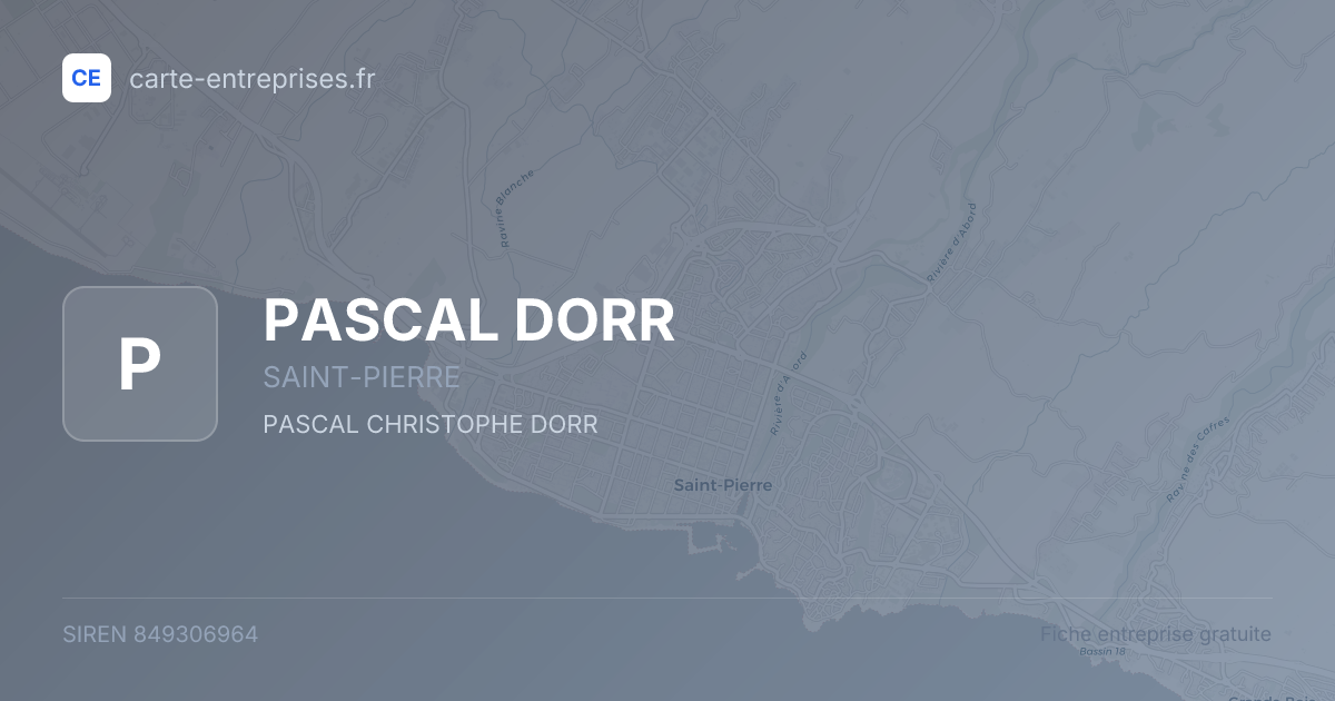 PASCAL DORR — 849306964 — fiche entreprise