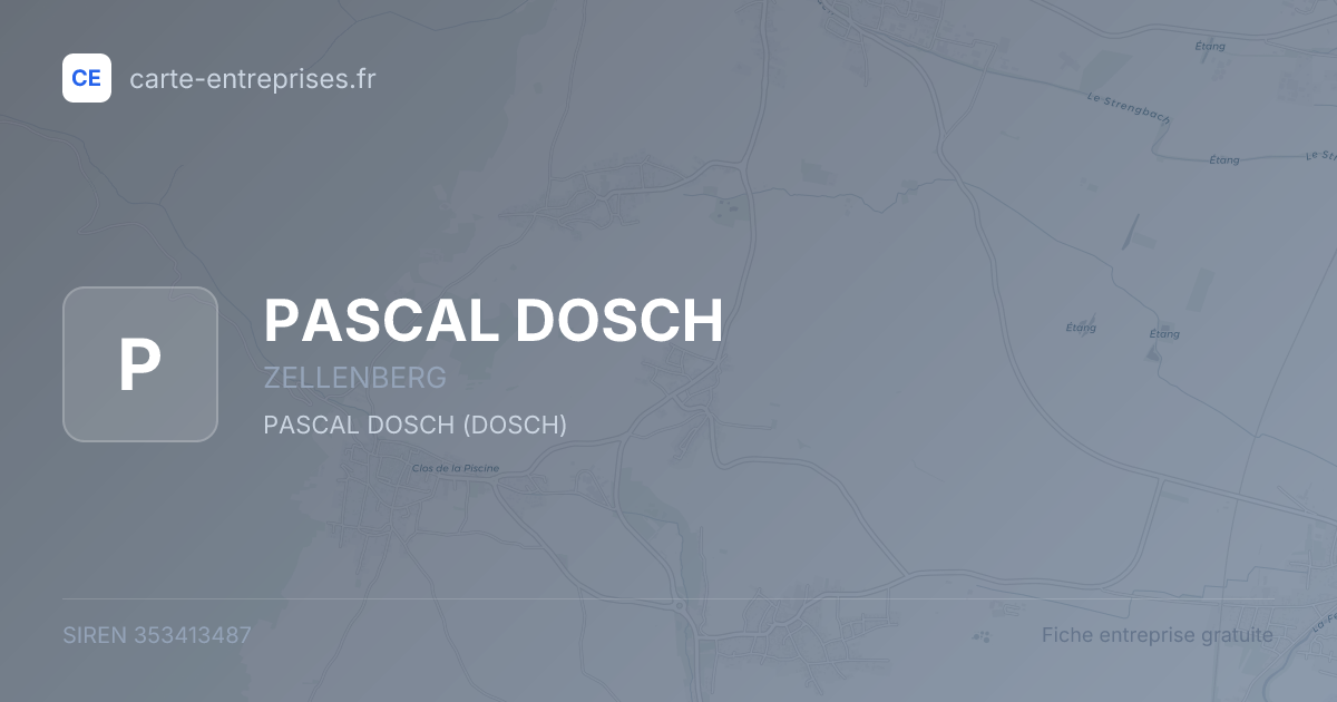 PASCAL DOSCH — 353413487 — fiche entreprise