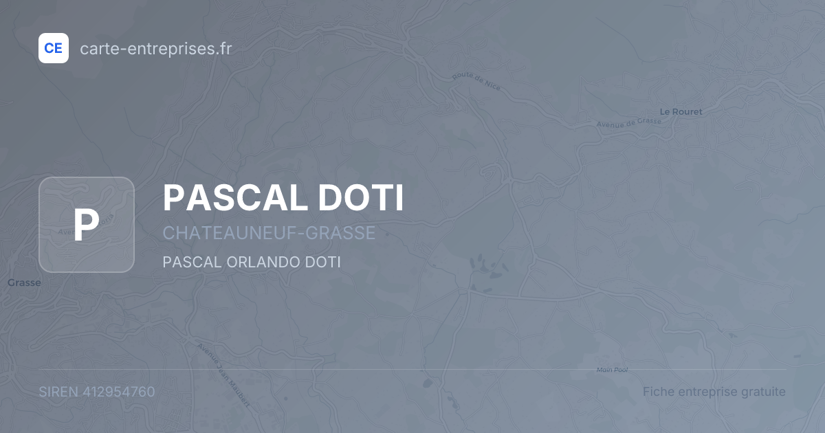 PASCAL DOTI — 412954760 — fiche entreprise