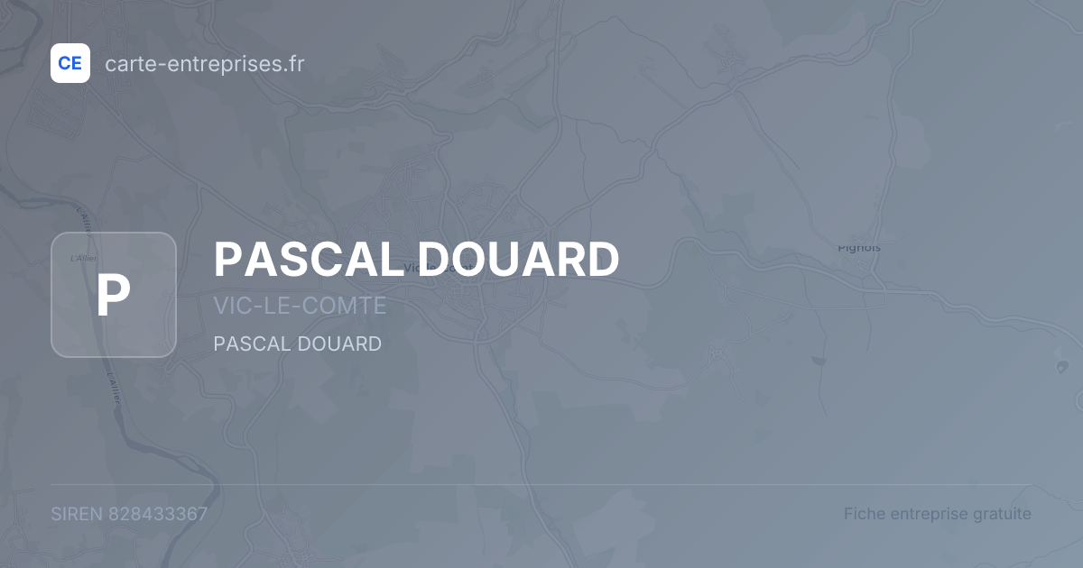 PASCAL DOUARD — 828433367 — fiche entreprise