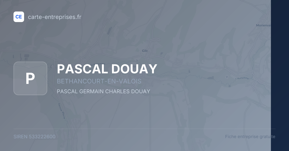 PASCAL DOUAY — 533222600 — fiche entreprise