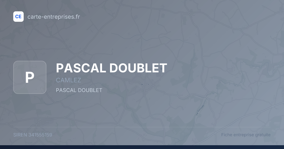PASCAL DOUBLET — 341555159 — fiche entreprise