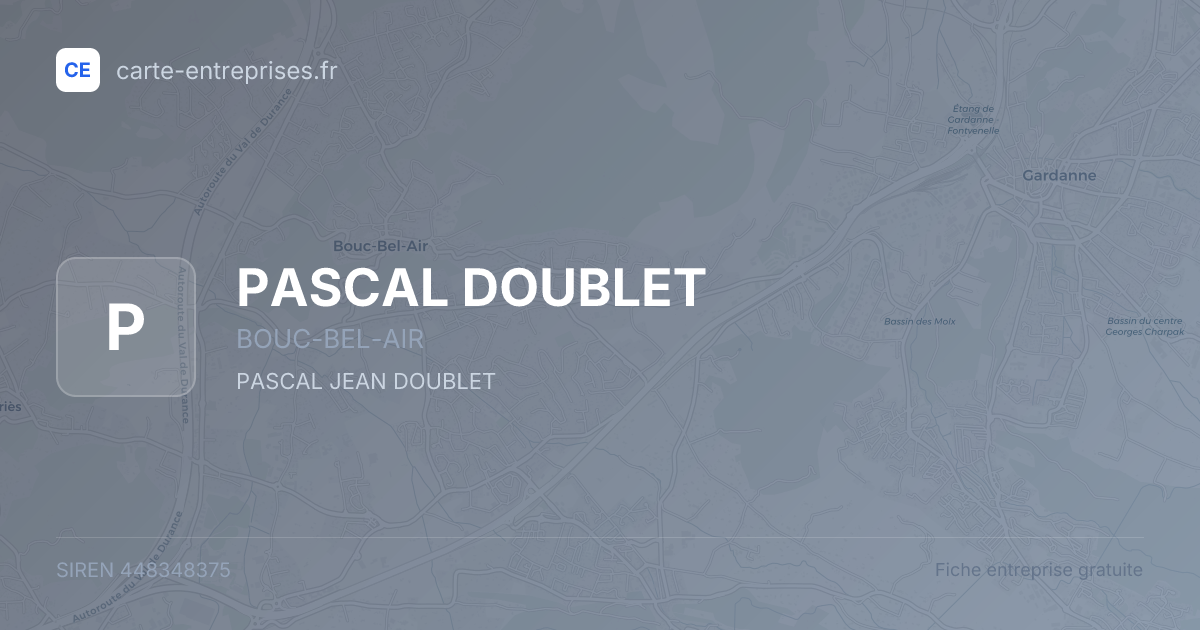 PASCAL DOUBLET — 448348375 — fiche entreprise