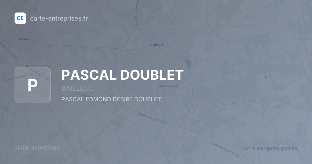 PASCAL DOUBLET — 449757392 — fiche entreprise