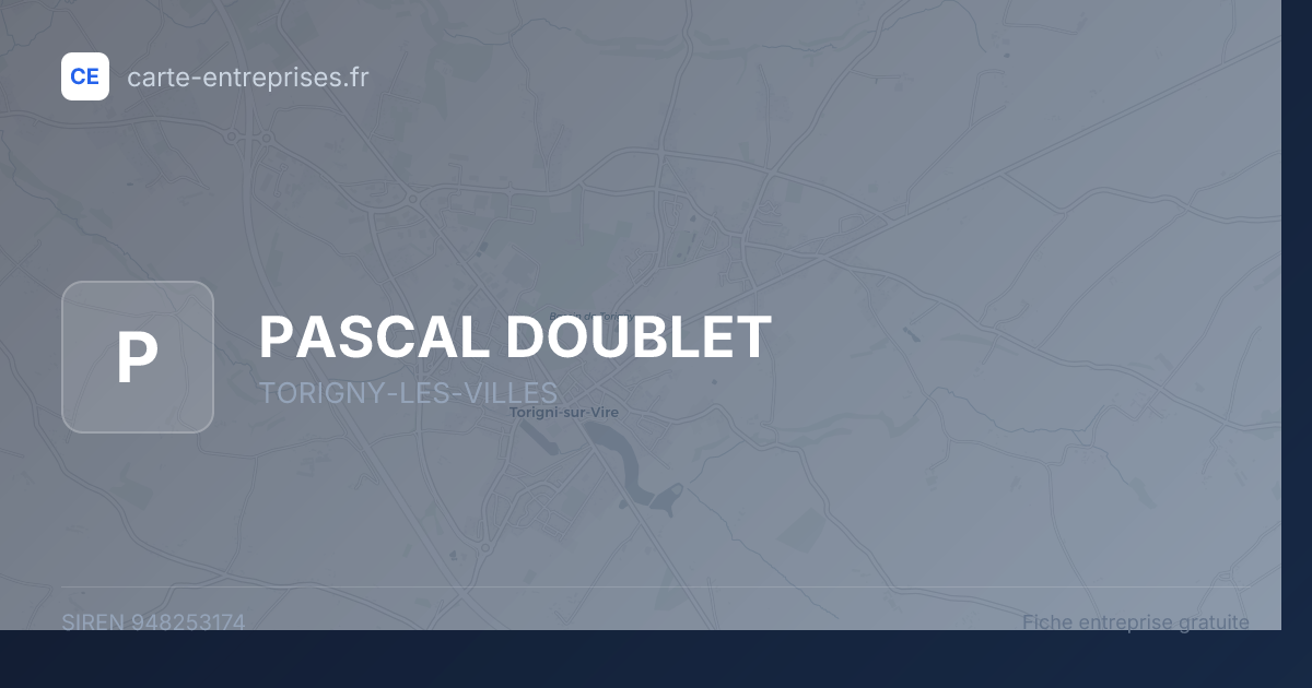 PASCAL DOUBLET — 948253174 — fiche entreprise