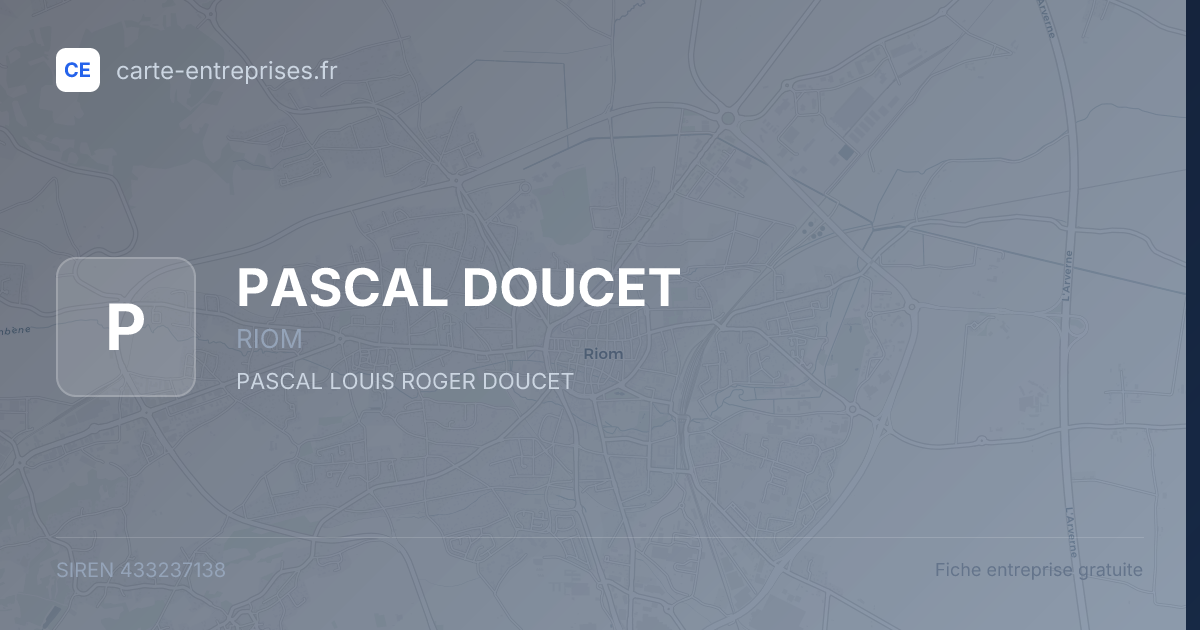 PASCAL DOUCET — 433237138 — fiche entreprise