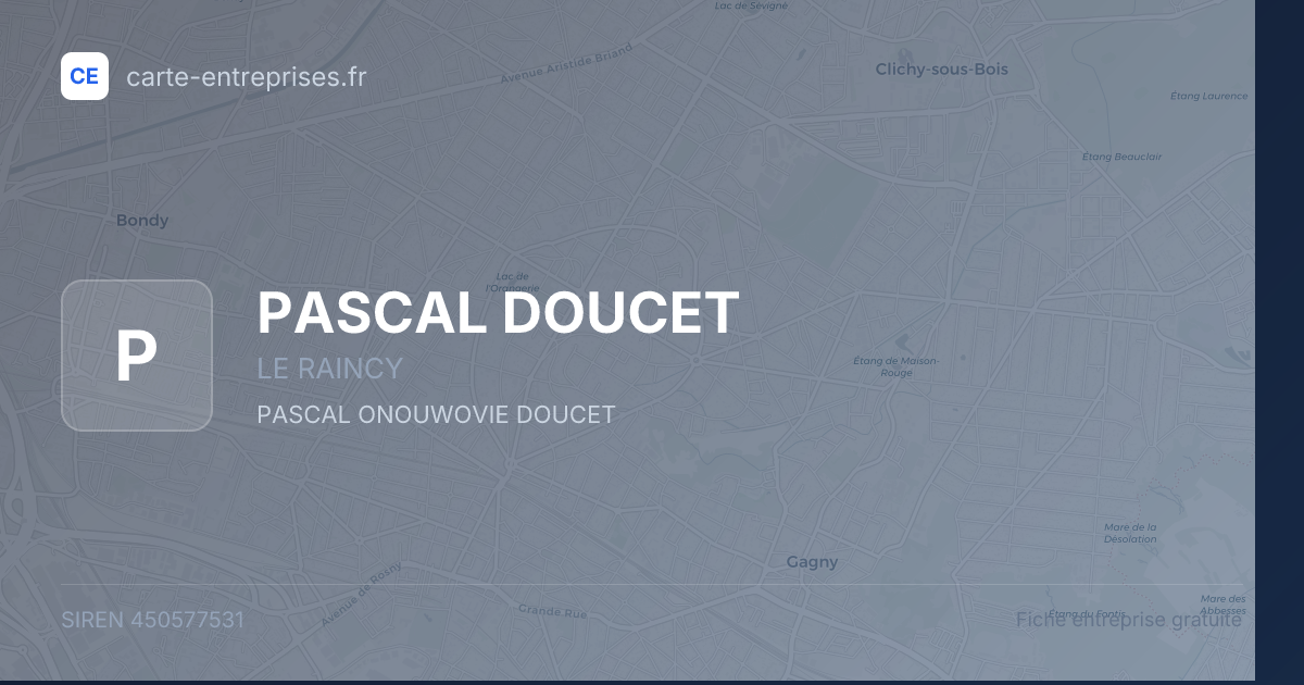 PASCAL DOUCET — 450577531 — fiche entreprise