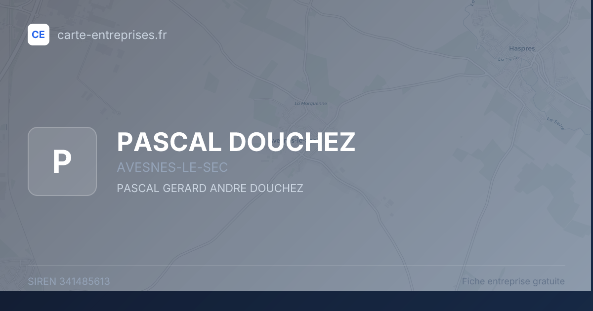 PASCAL DOUCHEZ — 341485613 — fiche entreprise