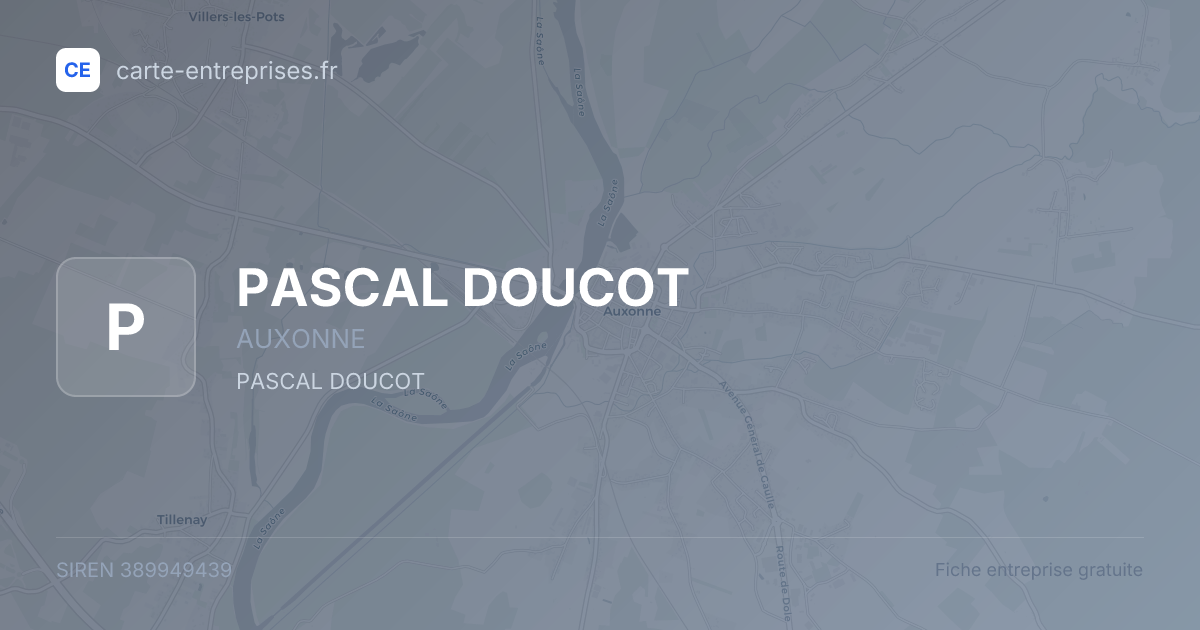 PASCAL DOUCOT — 389949439 — fiche entreprise