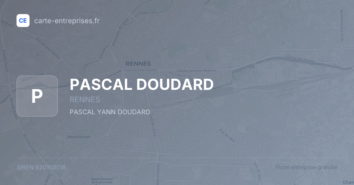 PASCAL DOUDARD — 820103018 — fiche entreprise