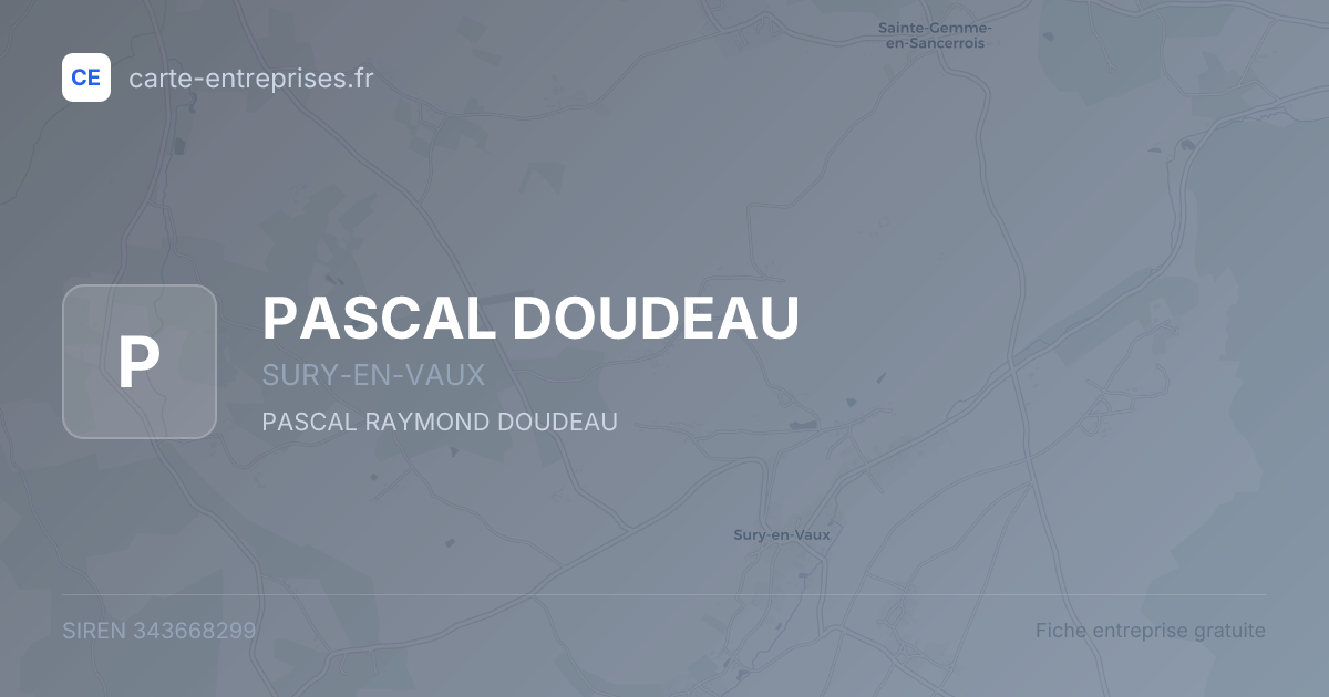 PASCAL DOUDEAU — 343668299 — fiche entreprise