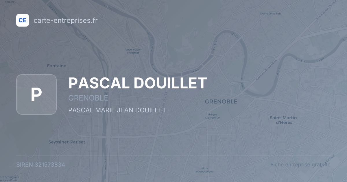 PASCAL DOUILLET — 321573834 — fiche entreprise