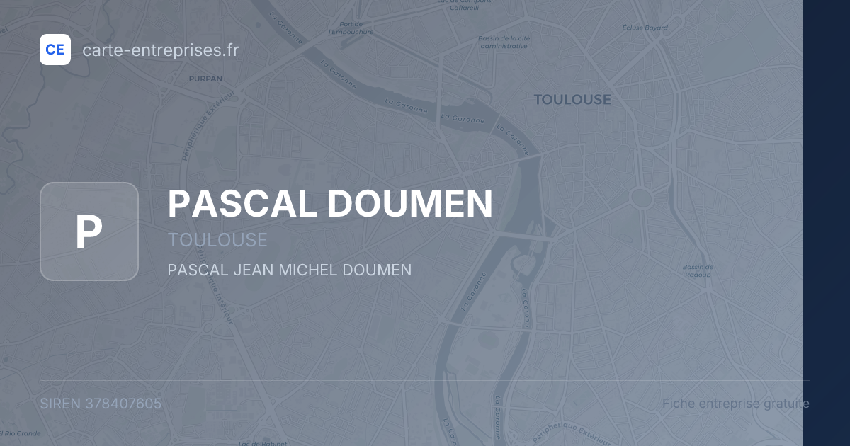 PASCAL DOUMEN — 378407605 — fiche entreprise