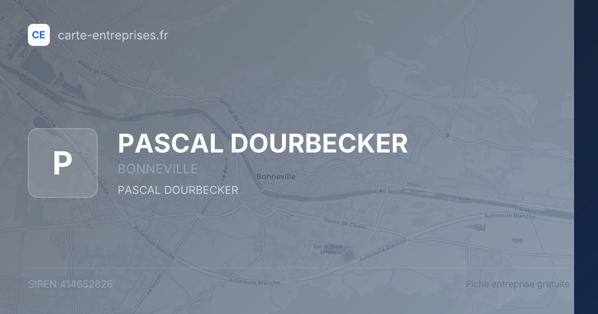 PASCAL DOURBECKER — 414652826 — fiche entreprise