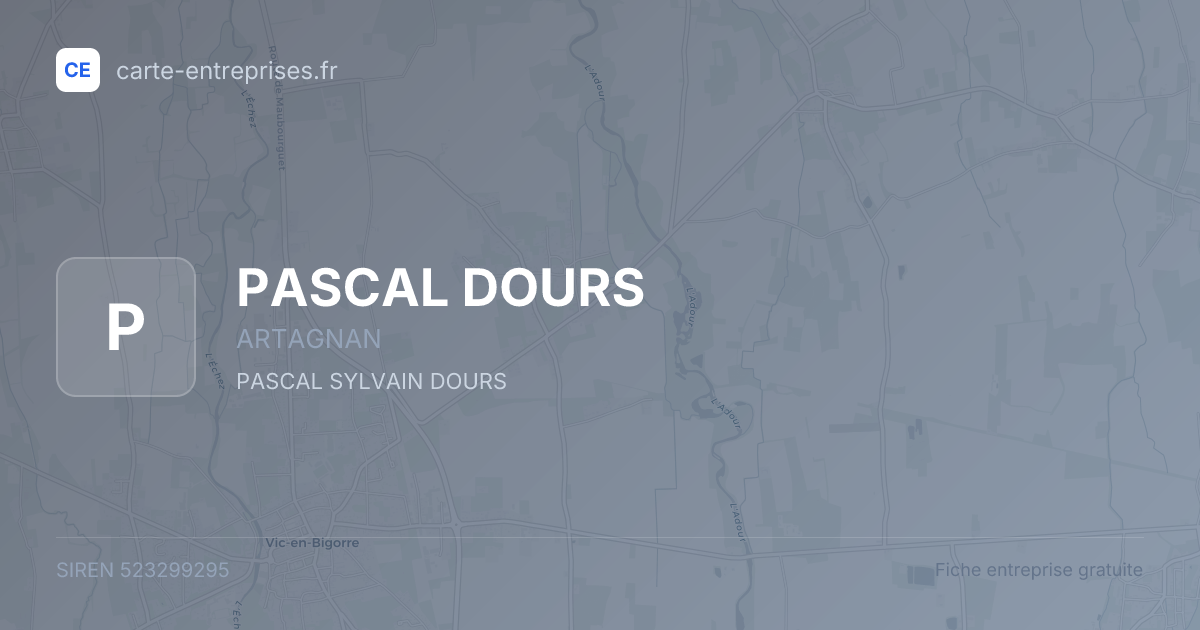 PASCAL DOURS — 523299295 — fiche entreprise