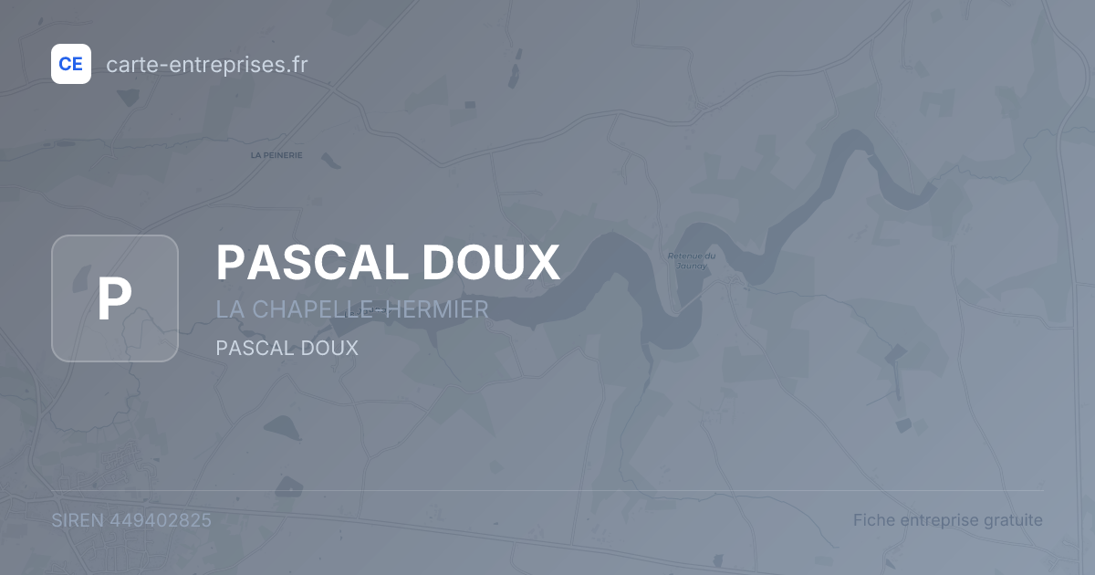 PASCAL DOUX — 449402825 — fiche entreprise