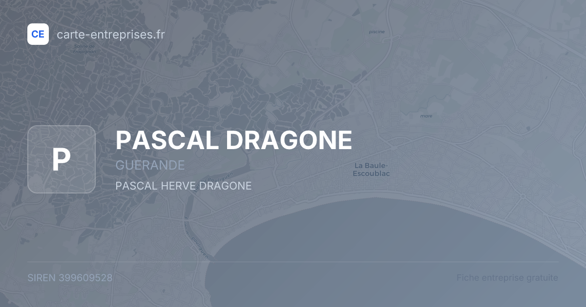 PASCAL DRAGONE — 399609528 — fiche entreprise