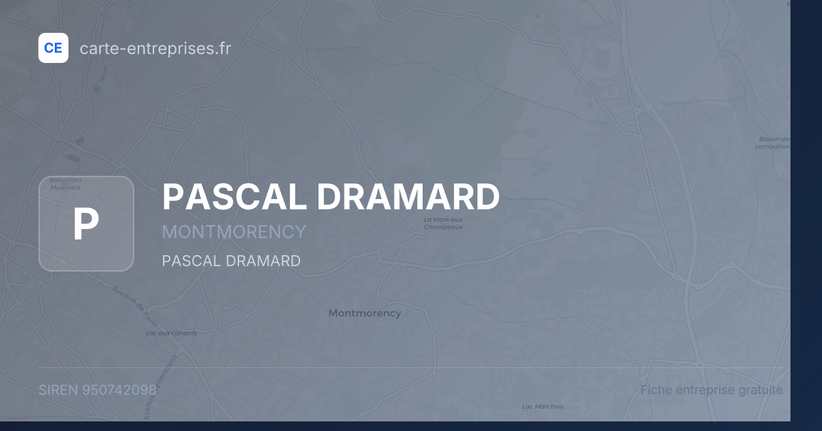 PASCAL DRAMARD — 950742098 — fiche entreprise