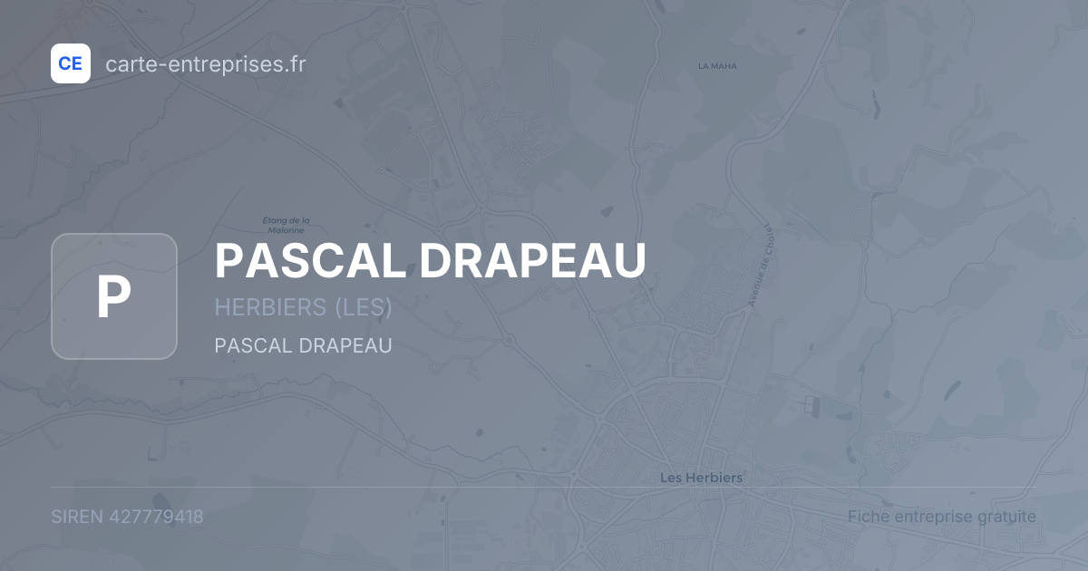 PASCAL DRAPEAU — 427779418 — fiche entreprise