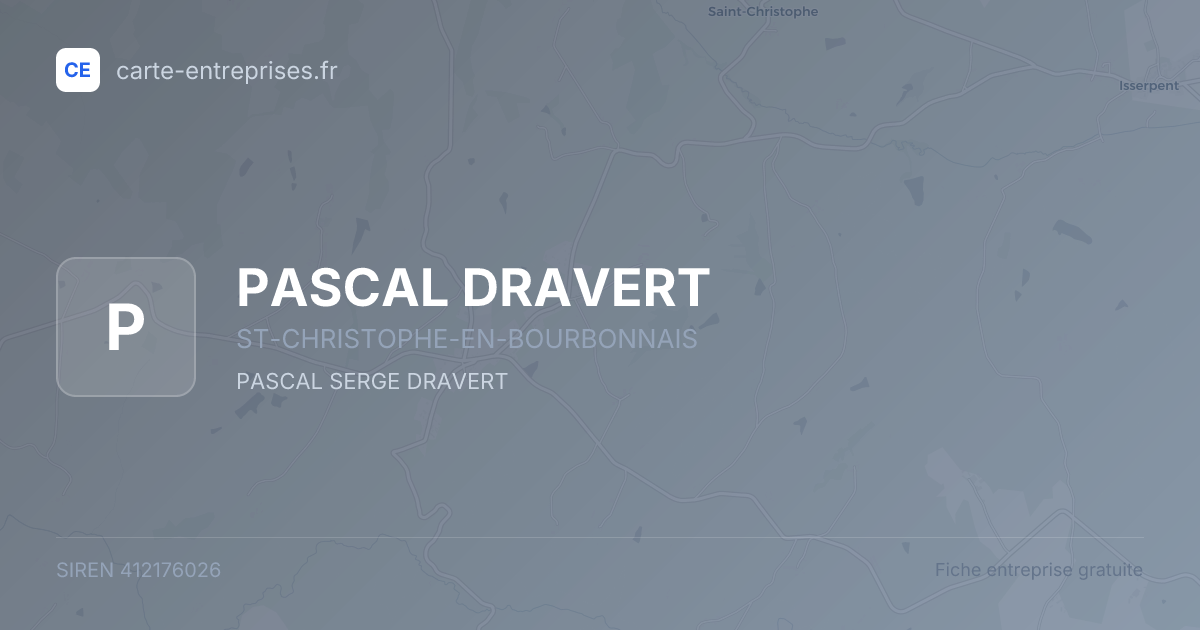 PASCAL DRAVERT — 412176026 — fiche entreprise