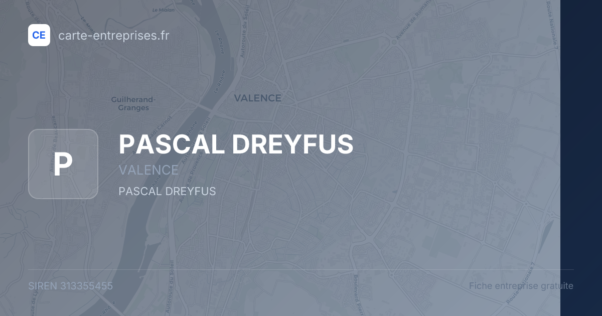 PASCAL DREYFUS — 313355455 — fiche entreprise