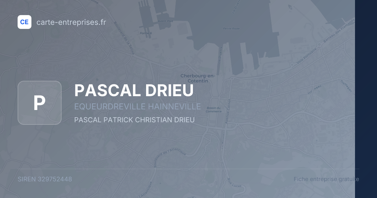PASCAL DRIEU — 329752448 — fiche entreprise