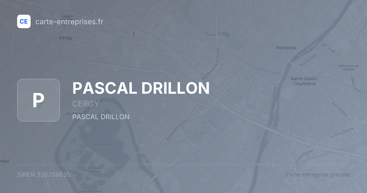 PASCAL DRILLON — 338258635 — fiche entreprise
